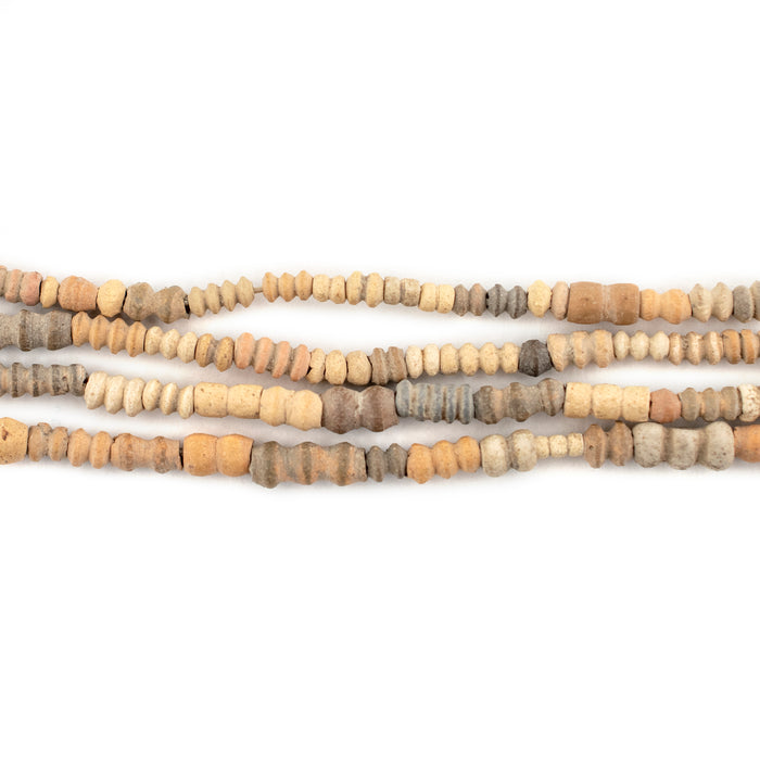 Thebeadchest Mali Clay Beads 3mm African Brown Seed 22 inch Strand Handmade, Adult Unisex, Size: One Size